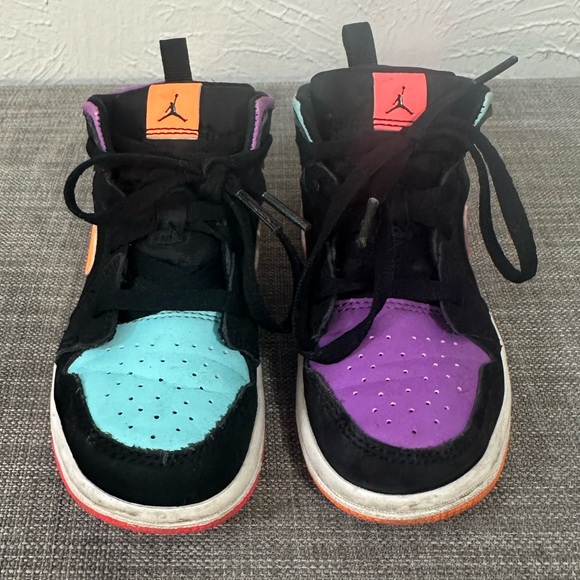 Jordan 1 mid gs candy multicolor TODDLER SHOE size 9C - Picture 2 of 5